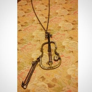 Handmade  violin  necklace