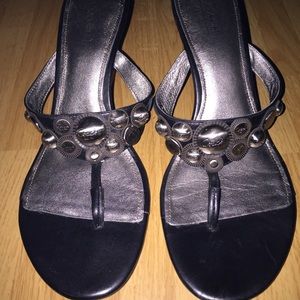 Authentic COACH black leather sandals. SZ 7.5