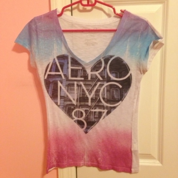 Ombre burnout v-neck