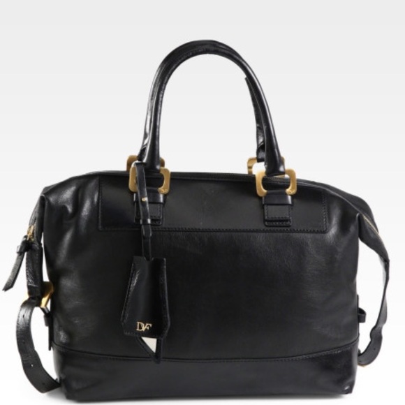 Diane Von Furstenberg Bags Dvf Black Leather Handbag Poshmark