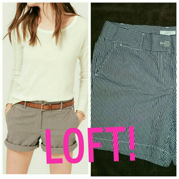 LOFT Pants - Sold-Loft Seersucker Shorts!