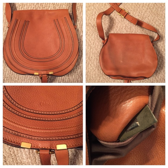 Chloe marcie medium crossbody in tan - Picture 4 of 4
