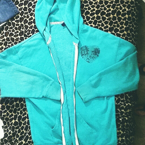 Comfy Teal VS Zip Up Hoodie Size Medium