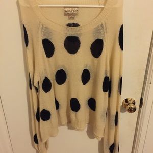 Wildfox White Label Sweater polka dot