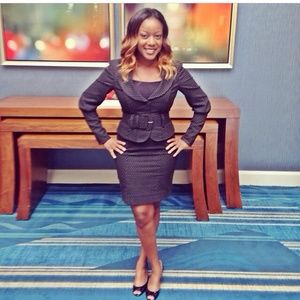 Polka Dot BeBe Skirt Suit