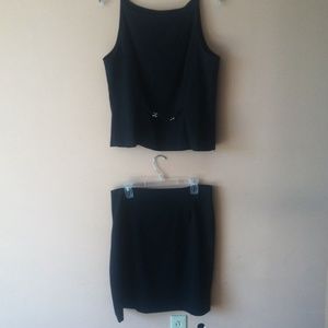 2 PC black top w/ shirt