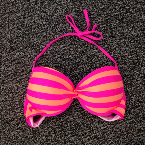 Striped bikini top