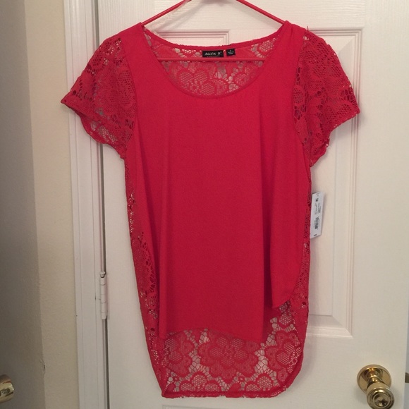 Coral lace top
