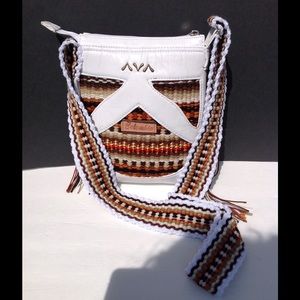Columbia white cross body purse