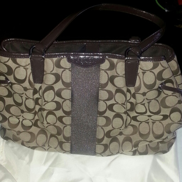 Brown coach purse