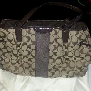 Brown coach purse