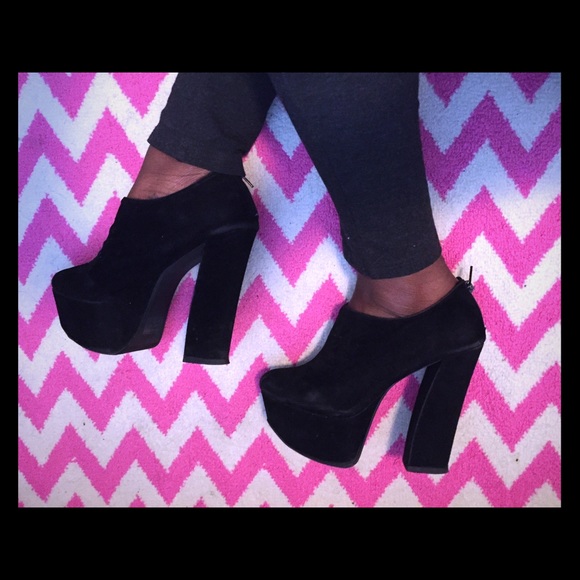 Black platform heels