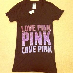 VS PINK purple sequined top, NWT