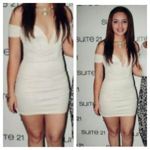 Beige/white Dress