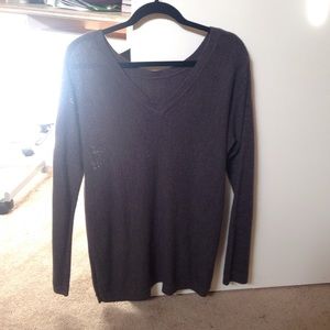 Grey V-Neck Sweater