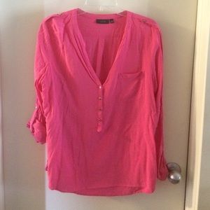Beautiful pink top with gold button details