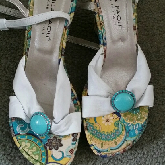 SOLD...Mila Paoli Leather Sandals Made in Italy