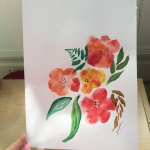 Floral half sheer print