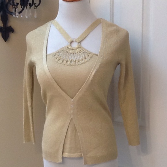 Gold shimmer top