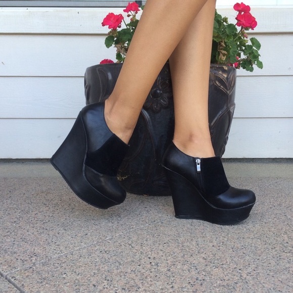 Wedged booties