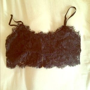 Black lace bralet tank top