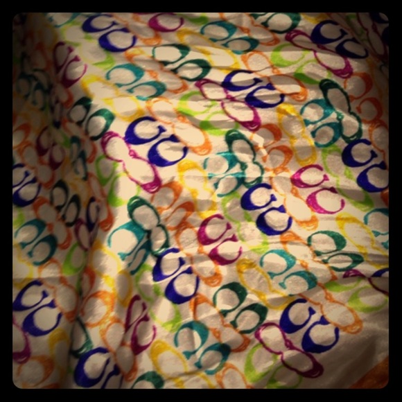 Coach colorful signature scarf