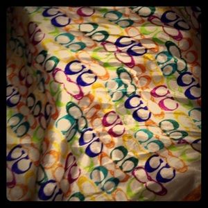 Coach colorful signature scarf