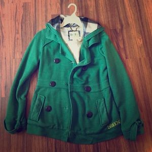 Billabong Green Trench Coat