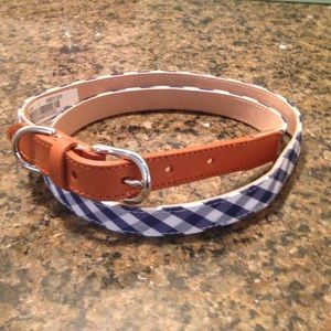 Brooks Brothers Blue Gingham Belt Size Medium