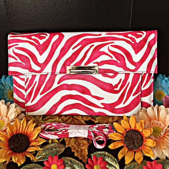 Boutique Clutches & Wallets - ❗️SALE❗️Pink Zebra Confection Clutch