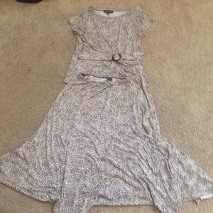 Matching top and skirt set.