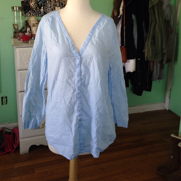 Blue light weight cotton top