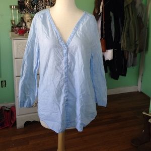 Blue light weight cotton top