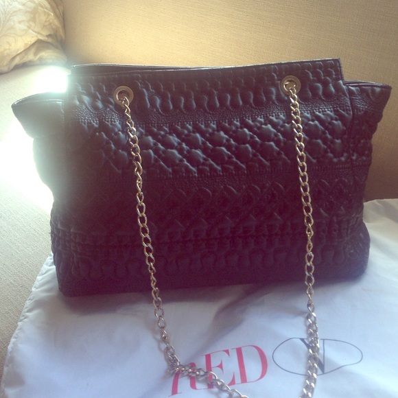 AUTHENTIC REDVALENTINO HEART STITCH TOTE