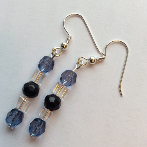 Jewelry - SUPER SALE 💕 Beaded Earrings -Black -Blue -Clear