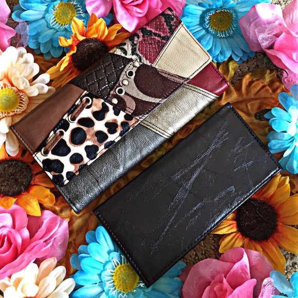 Clutches & Wallets - Luxe Patched Perfection Wallet Set