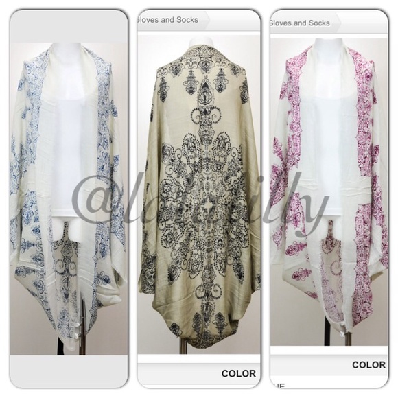 Mandala Kimono Scarf - Picture 2 of 4