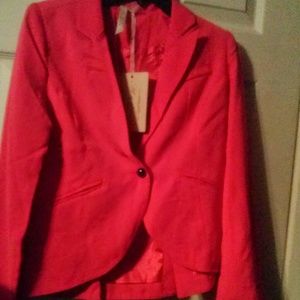 PINK LONG sleeve single button blazer SZ medium