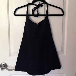 black Lululemon halter top
