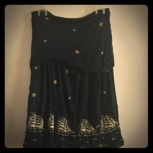 Sailor Jerry navy blue nautical skirt