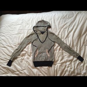 Tommy Hilfiger Navy/Pink Stripe Knit Hoodie