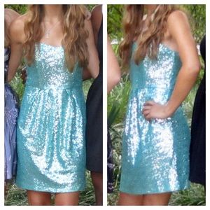 Short blue prom dress