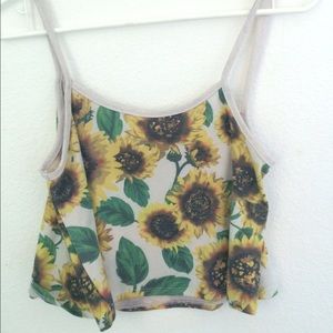 Daisy crop tank top