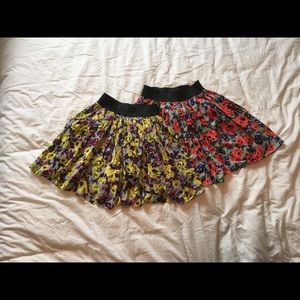Floral Mini Skirts - lot of two