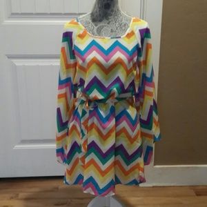 Colorful chevron dress