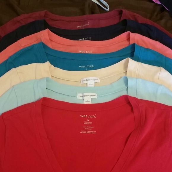 7 wet seal tshirts!