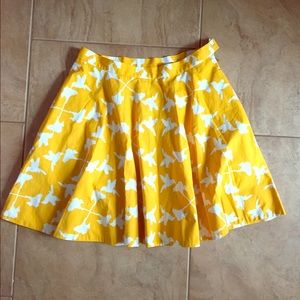 Anthropologie Charlotte Taylor Hummingbird Skirt