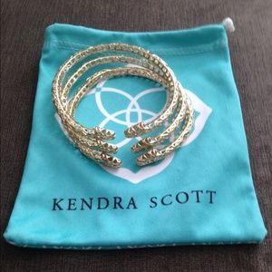 Kendra Scott gold filigree bangles (set of 3)