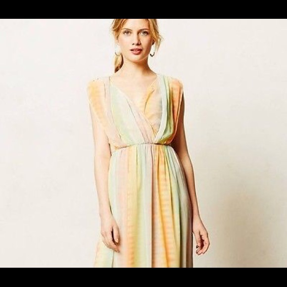 Anthropologie Lil Pastel Maxi Dress