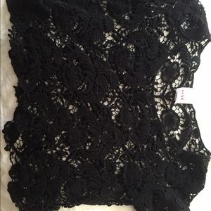 Black crochet crop top brand new